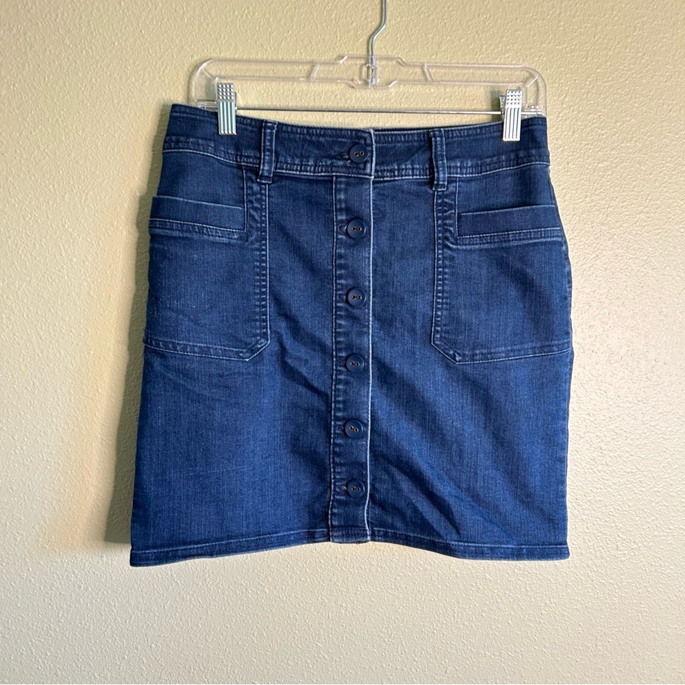 Prana Blue Denim Skirt Size 4